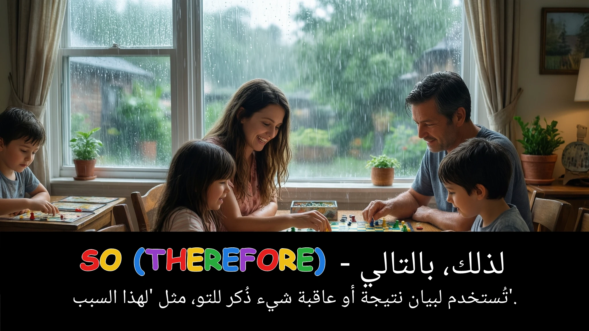 Arabic Illustration for so (therefore)